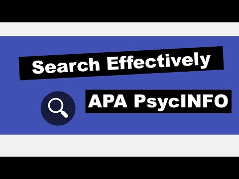 PsycINFO Database: Accessing Psychological Literature Efficiently