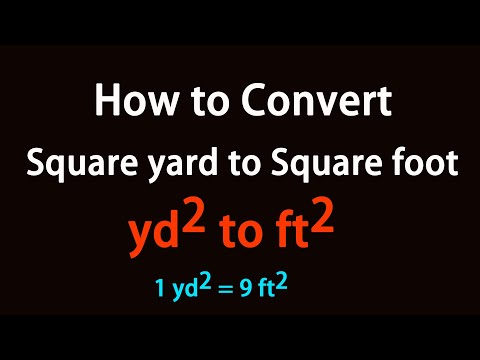 1 Square Yard Equals How Many Square Feet?